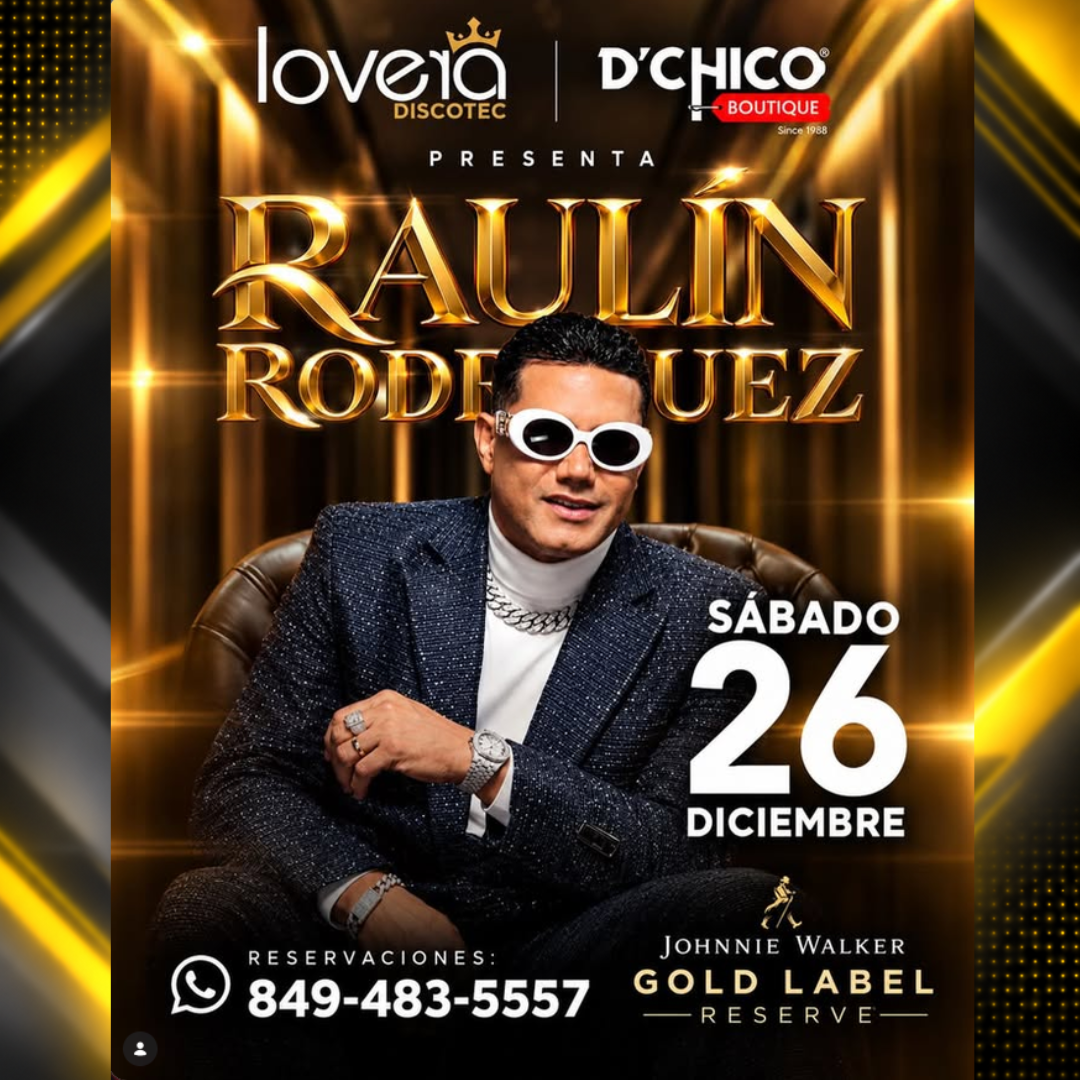 Afiche de Raulín Rodríguez en vivo en Lovera Discotec | 26-12-2026