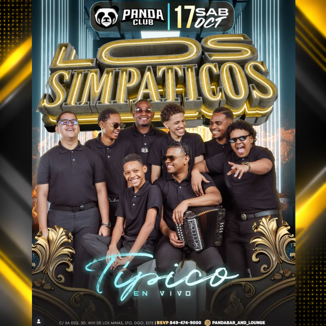 Afiche de Los Simpaticos Tipicos en vivo en Panda Club | 17-10-2026