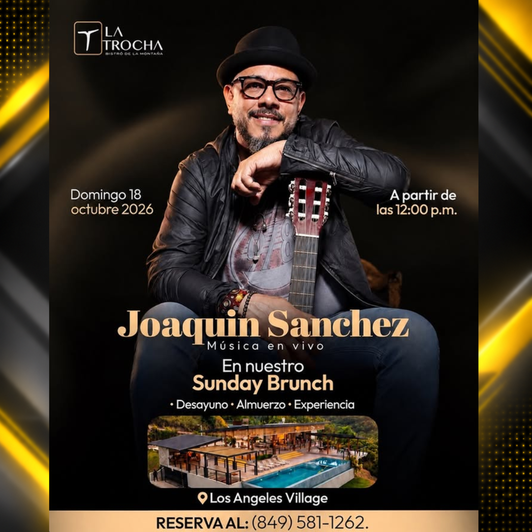 Afiche de Joaquín Sánchez en La Trocha – Sunday Brunch | 18-10-2026