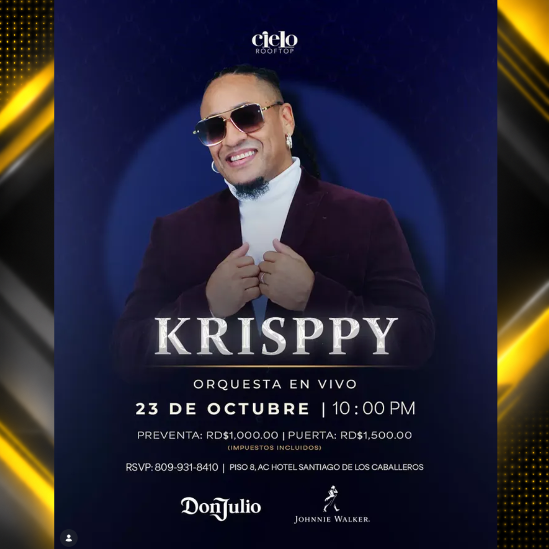 Afiche de Krisspy en vivo en Cielo Rooftop, Santiago | 23-10-2026