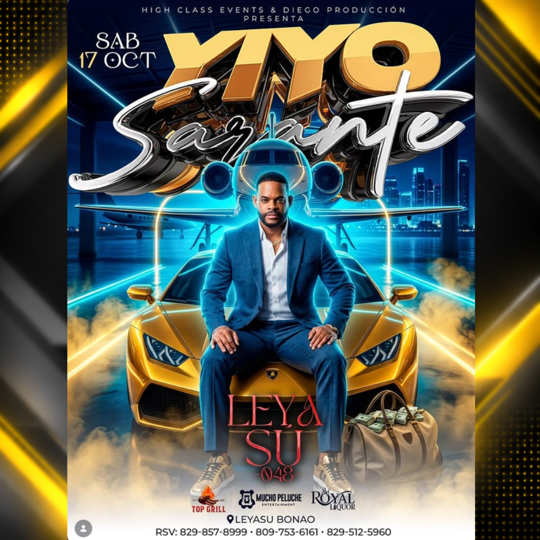 Afiche de Yiyo Sarante en vivo en Leyasu Bonao | 17-10-2026