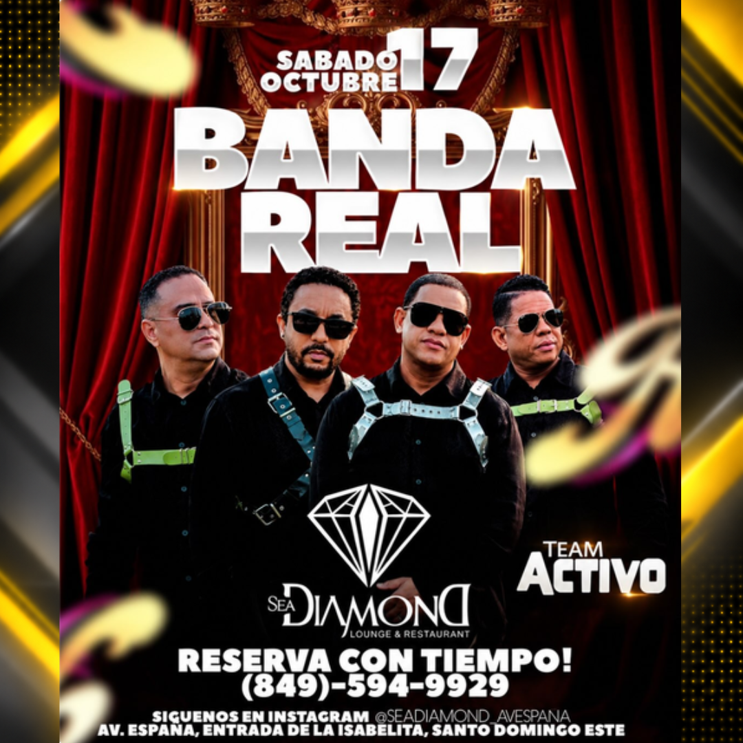 Afiche de Banda Real en vivo en Sea Diamond Lounge & Restaurant | 17-10-2026